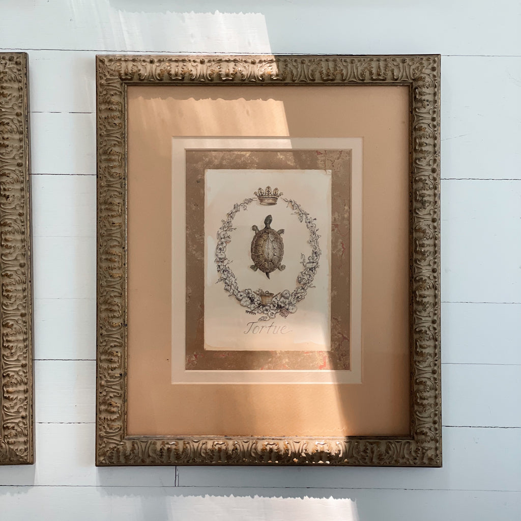 Set of Four Framed French Nature Prints