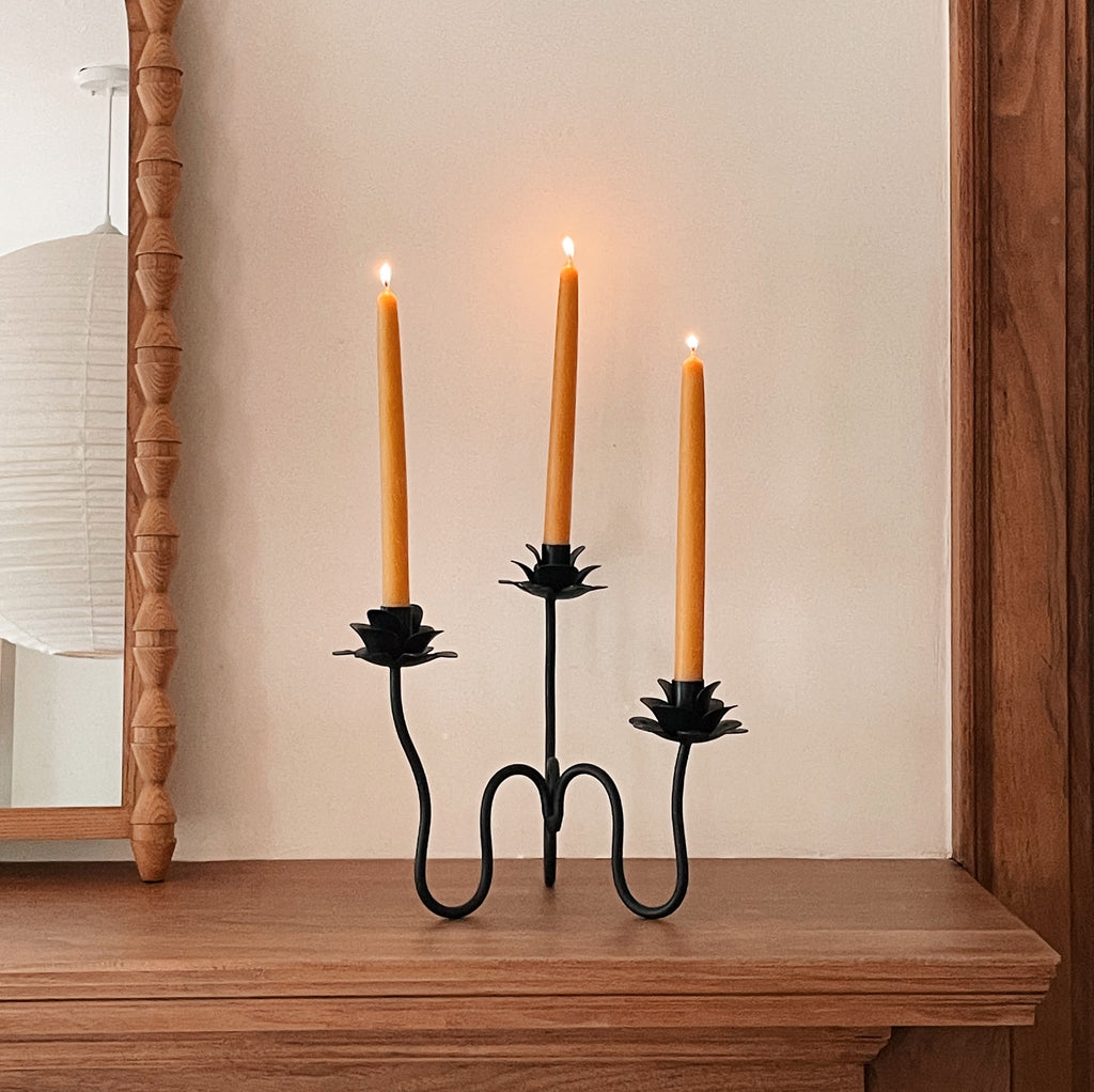 Iron Floral Candelabra