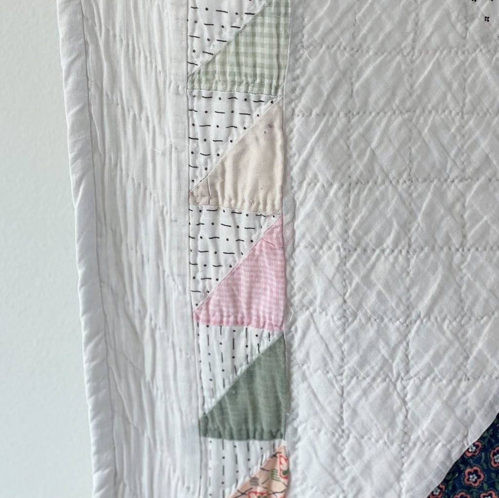 Vintage Flying Geese Patchwork Quilt