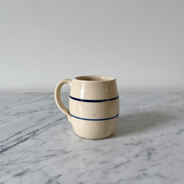Blue Banded Stoneware Mug