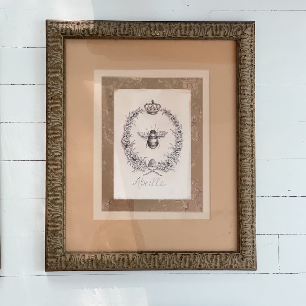 Set of Four Framed French Nature Prints