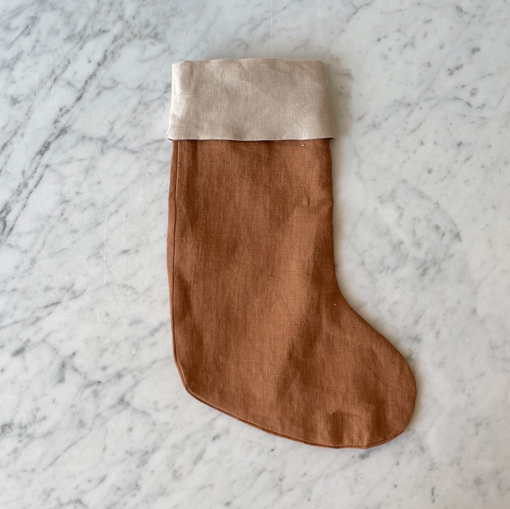 Linen Christmas Stockings