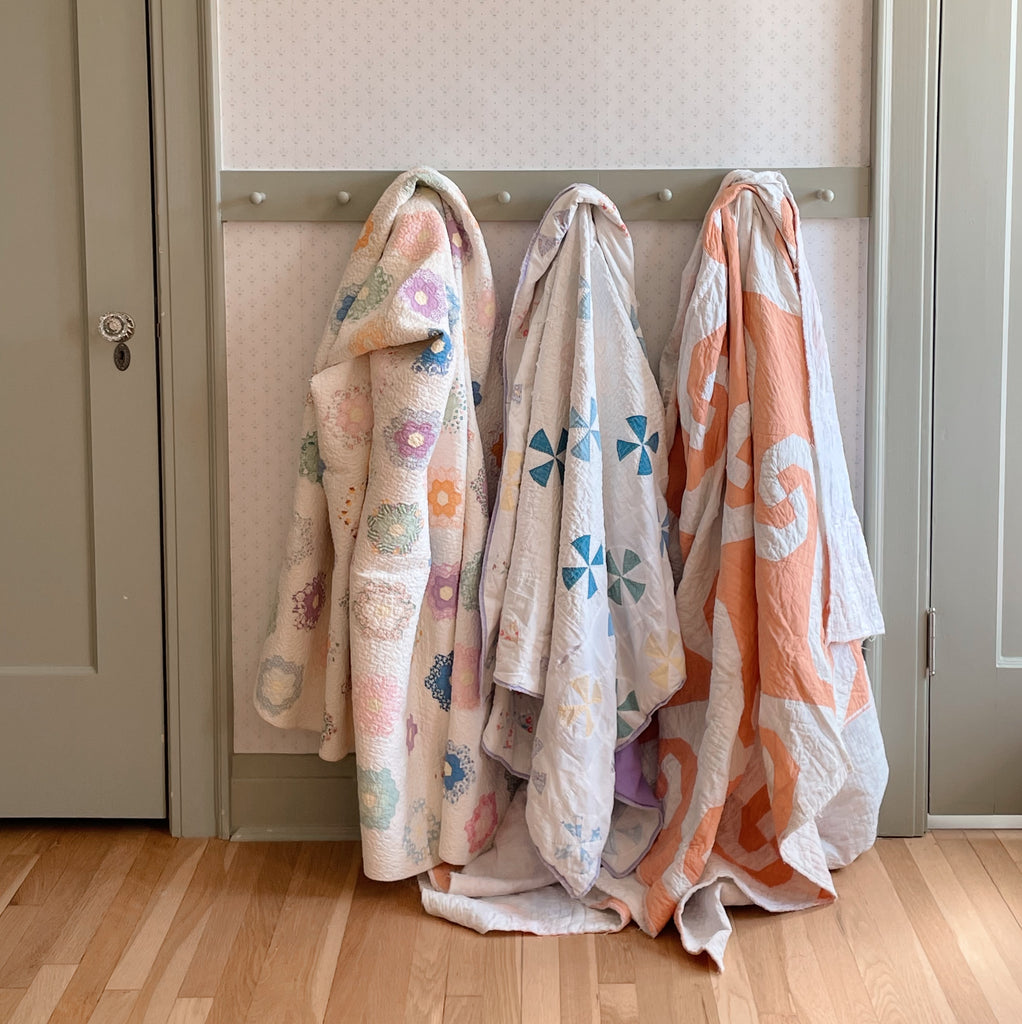 Vintage Spinning Tops Lap Quilt