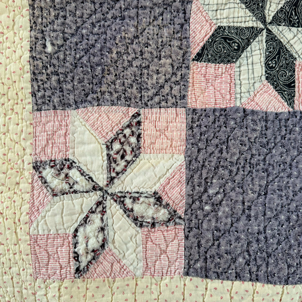 Vintage LeMoyne Star Patchwork Quilt