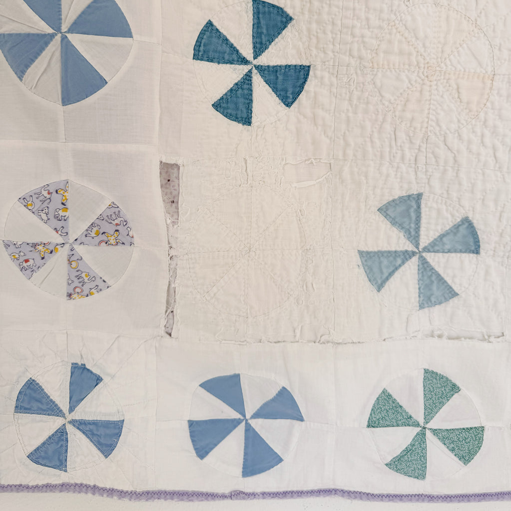 Vintage Spinning Tops Lap Quilt