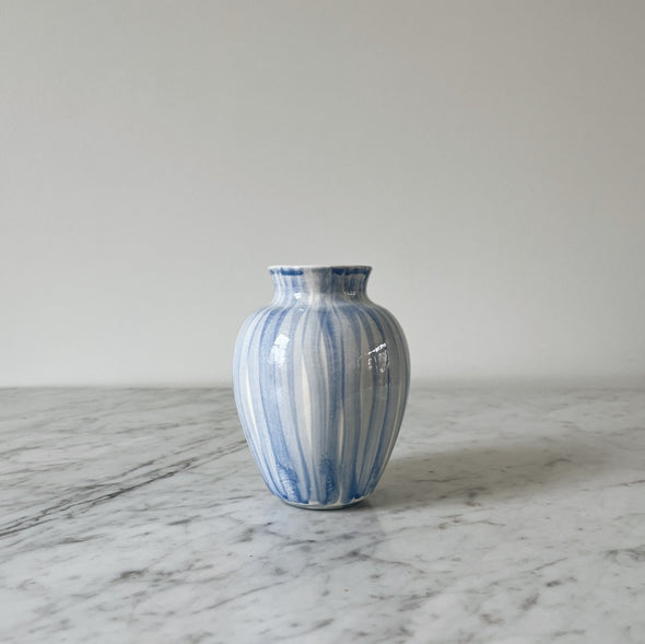 Hand-Painted Blue Tulip Vase