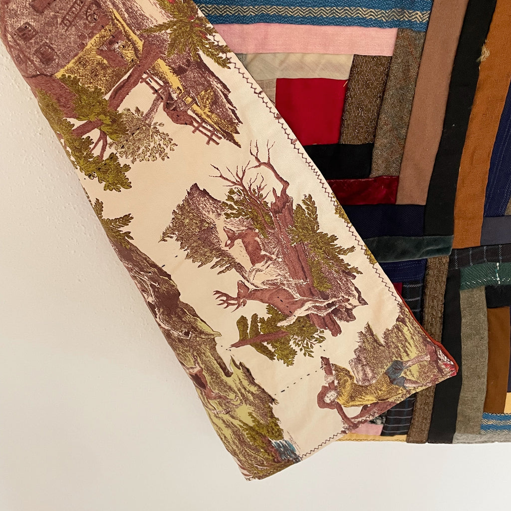 Handmade Log Cabin Quilted Blanket
