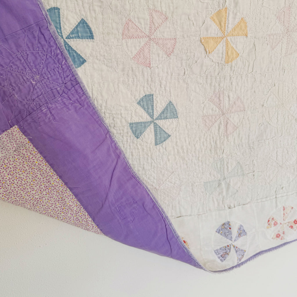 Vintage Spinning Tops Lap Quilt