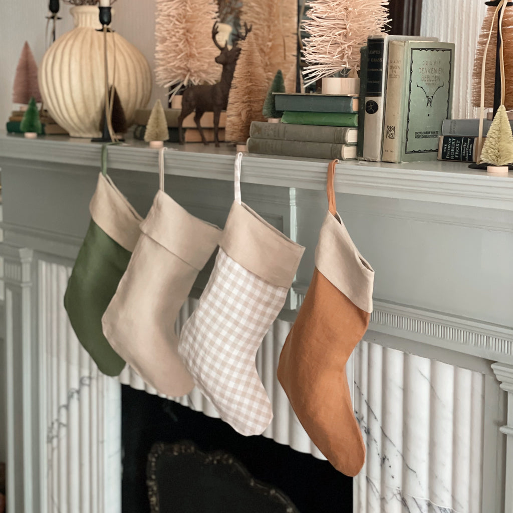 Linen Christmas Stockings