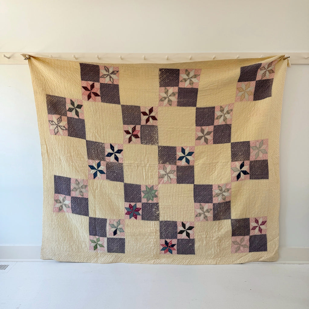 Vintage LeMoyne Star Patchwork Quilt