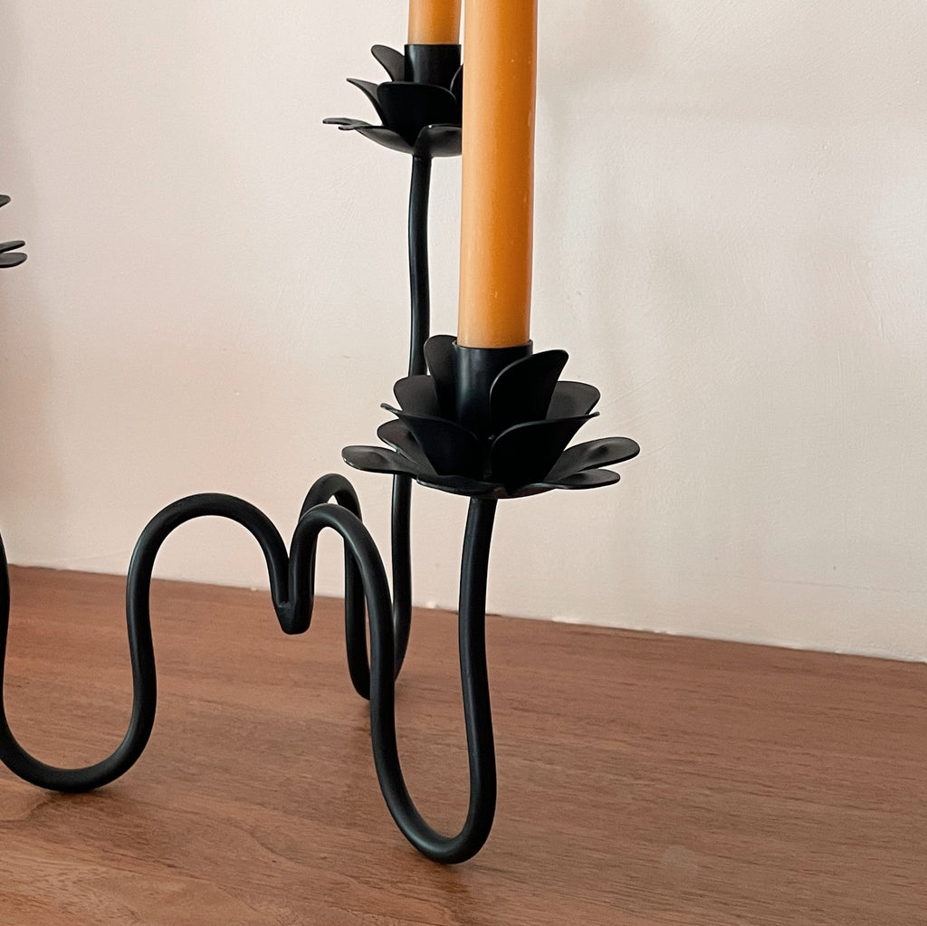 Iron Floral Candelabra