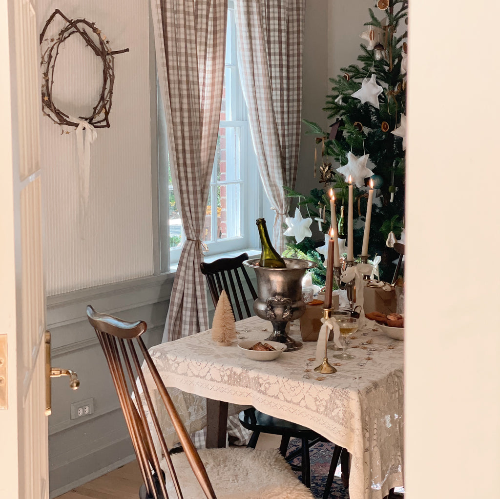 Plush Linen Star Ornament
