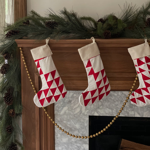 Winter Berry Flying Geese Stocking