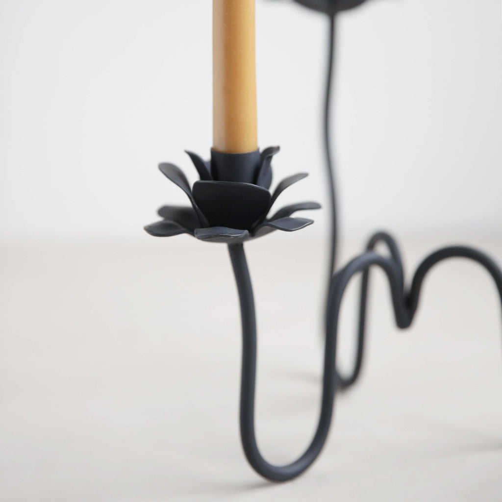 Iron Floral Candelabra