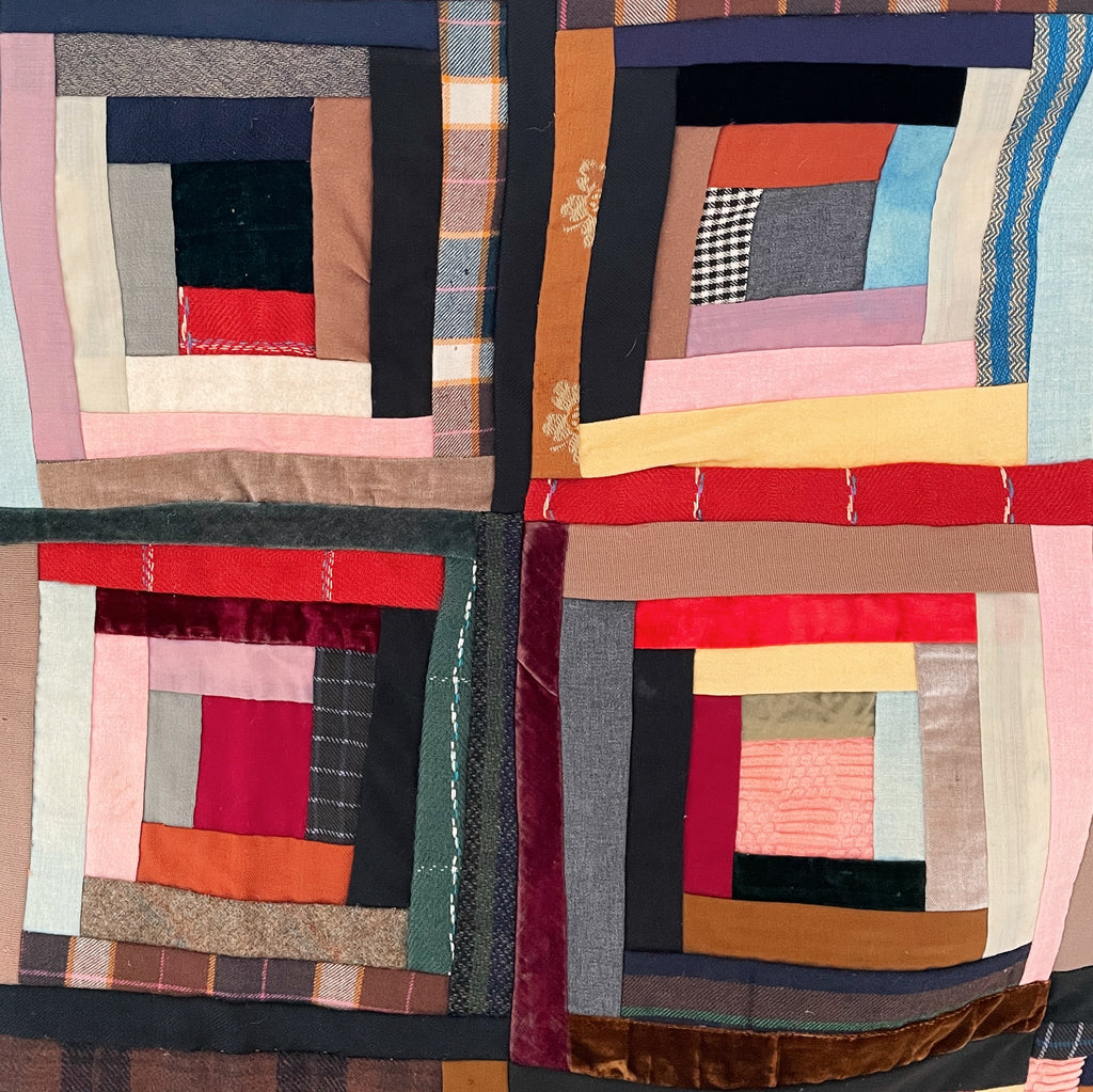 Handmade Log Cabin Quilted Blanket
