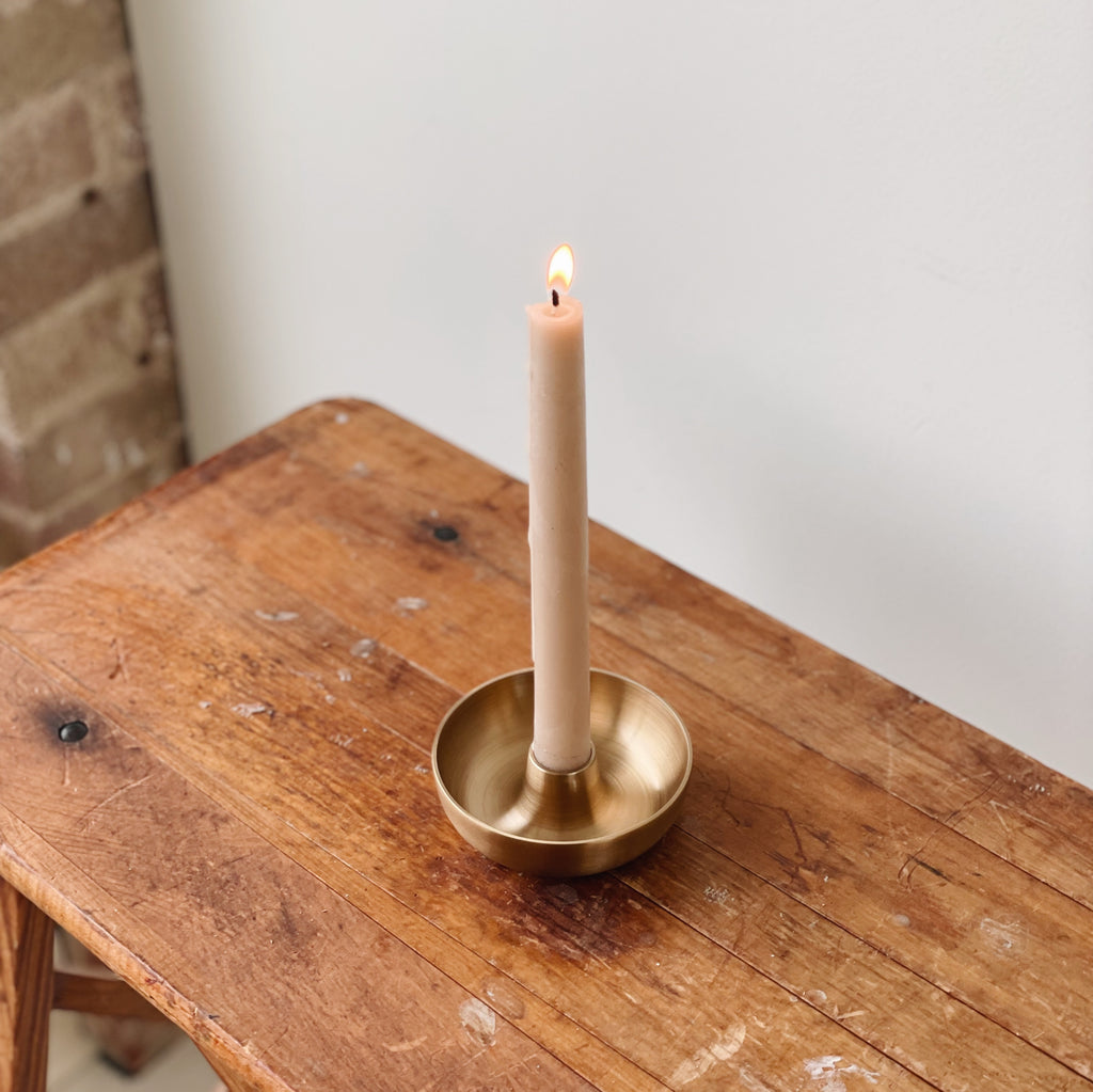 Brass Bowl Candle Holder