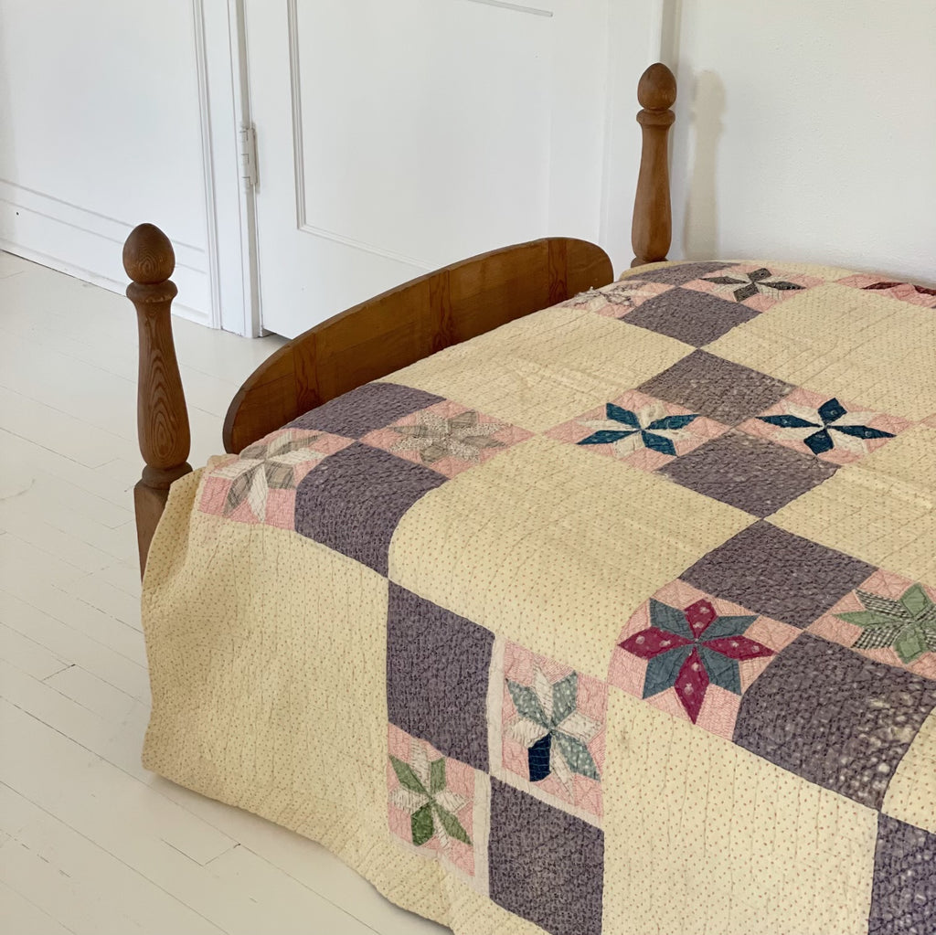 Vintage LeMoyne Star Patchwork Quilt