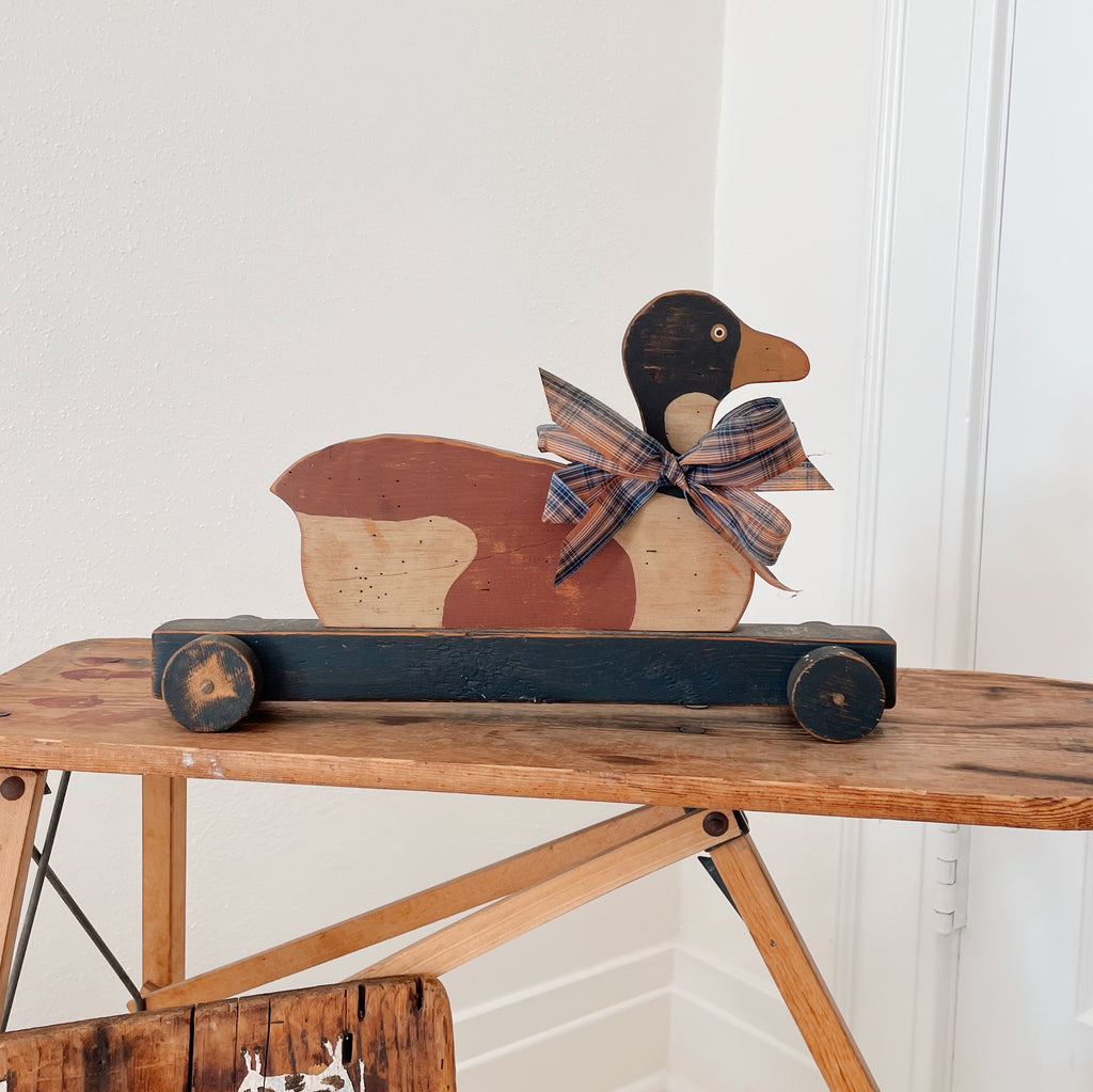 Handmade Wooden Goose Toy