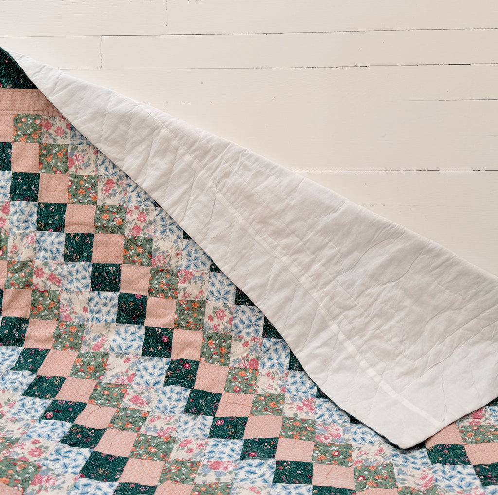Hand-Stitched Trip Around the World Quilt