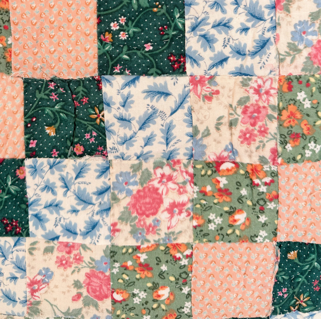 Hand-Stitched Trip Around the World Quilt