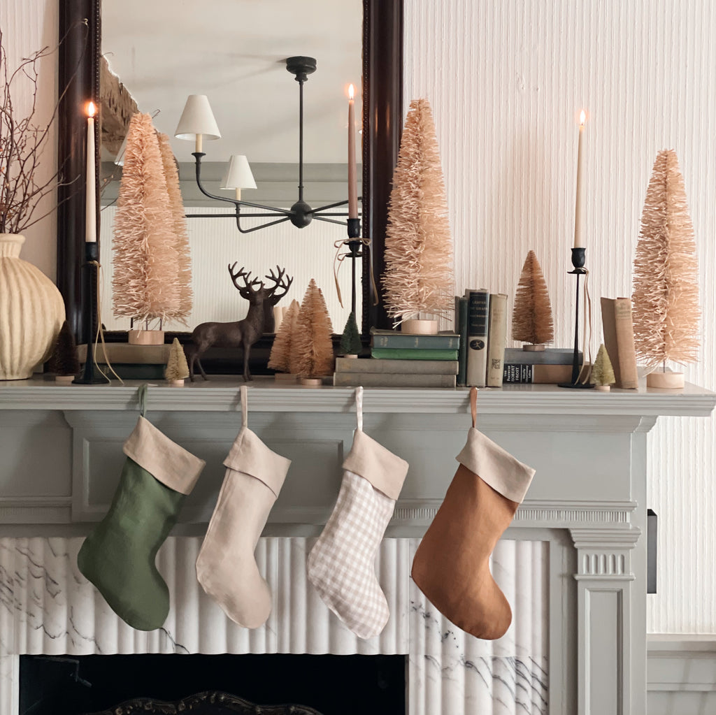 Linen Christmas Stockings