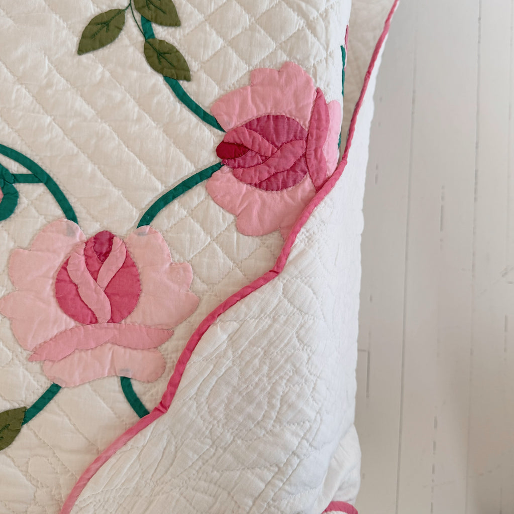 Hand-Stitched Rose Appliqué Quilts