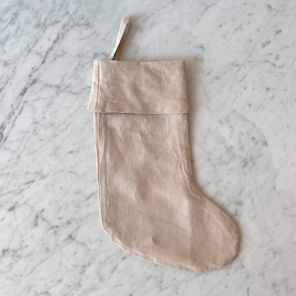 Linen Christmas Stockings
