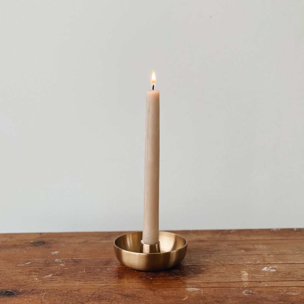 Brass Bowl Candle Holder