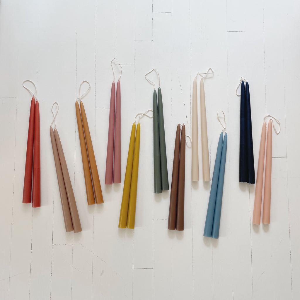 Colorful Hand-Dipped Tapers