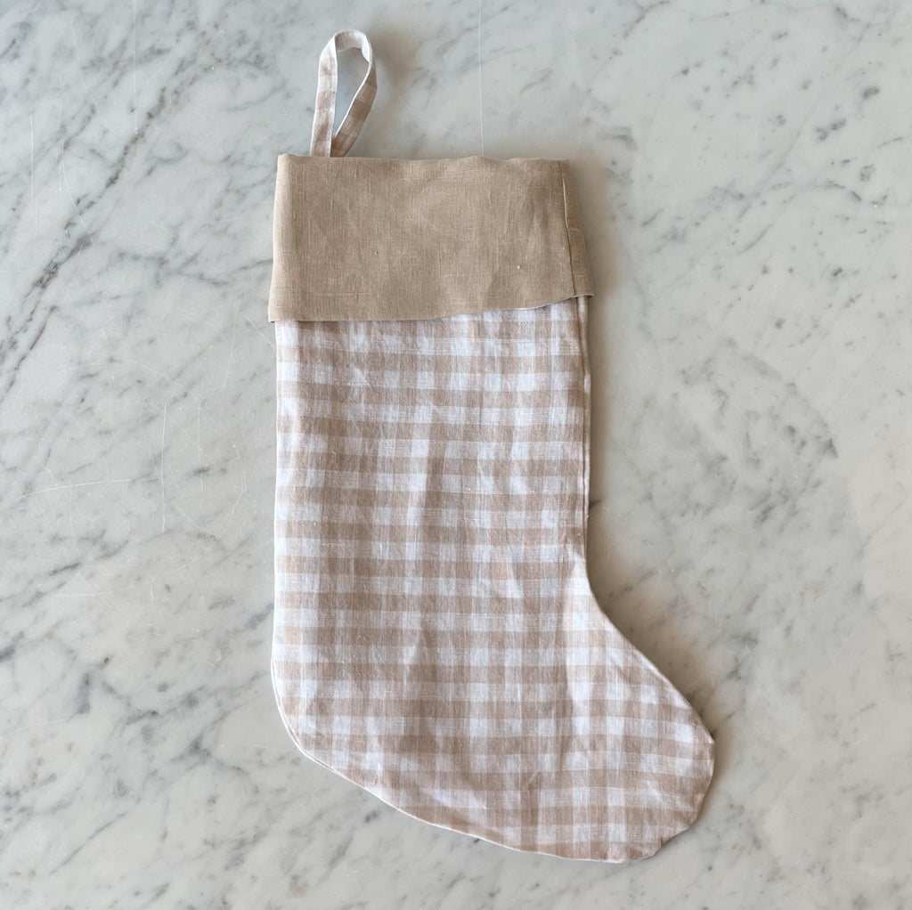 Linen Christmas Stockings