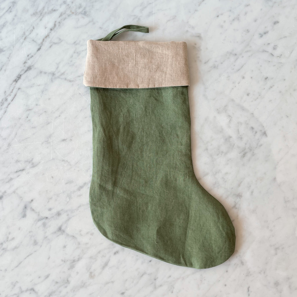 Linen Christmas Stockings