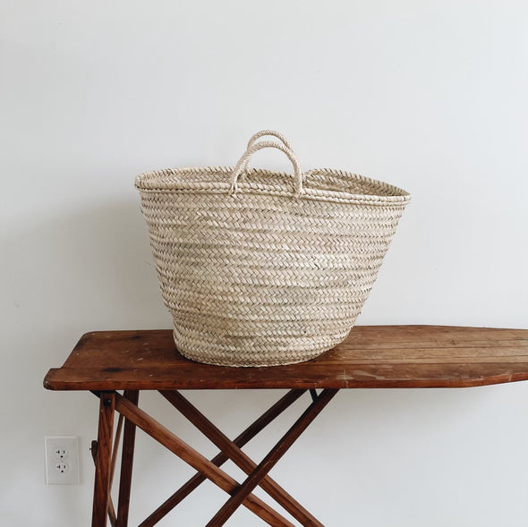 French Market Basket with Rope Handles