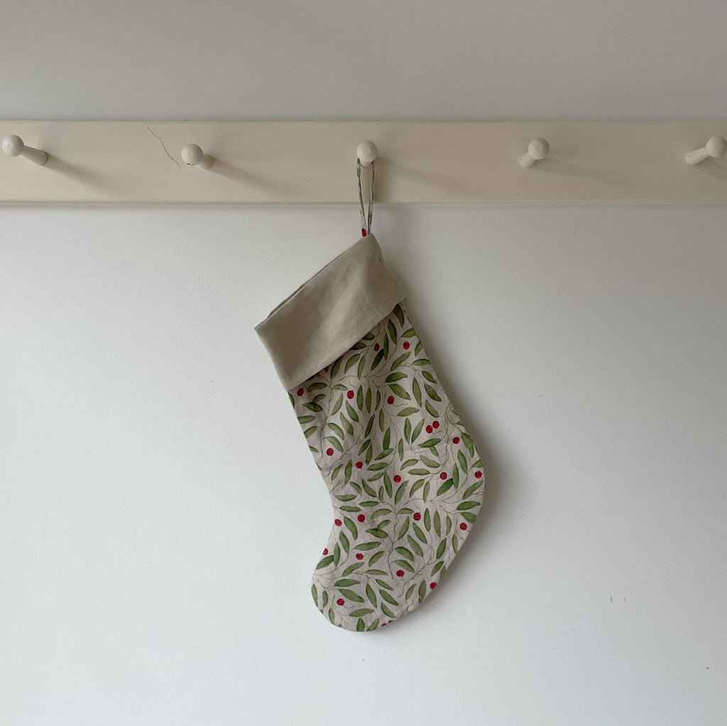 Linen Christmas Stockings