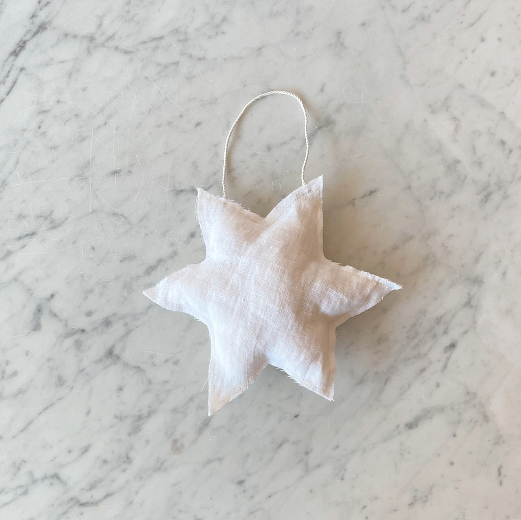 Plush Linen Star Ornament