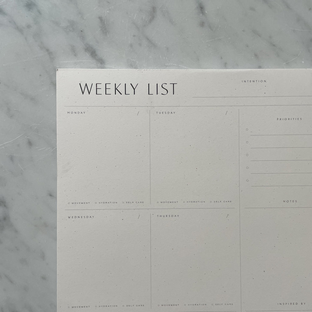 Weekly List Pad