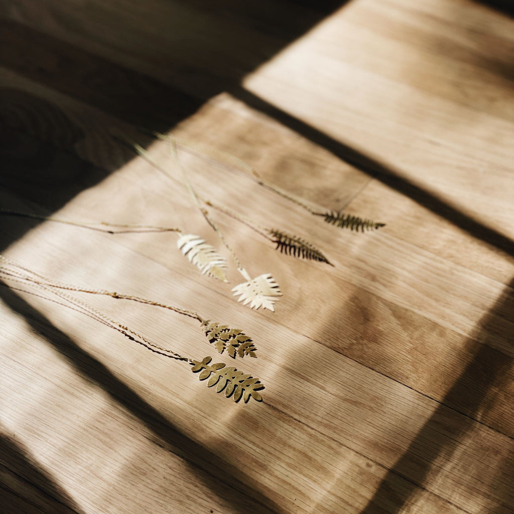 Wabi-Sabi Brass Leaf Ornaments