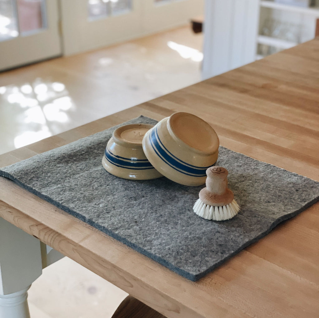 Wool Dish Drying Mat