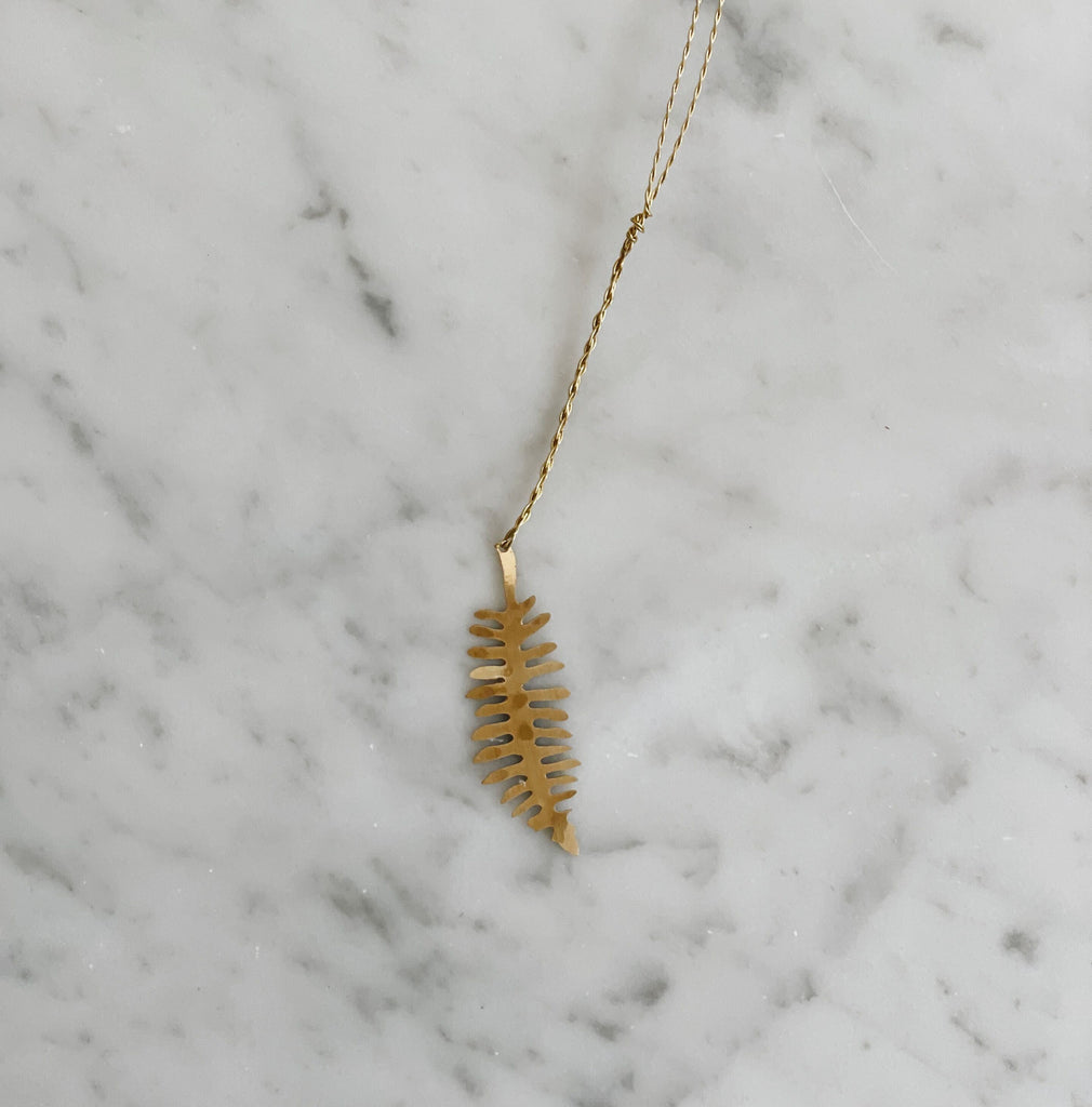 Wabi-Sabi Brass Leaf Ornaments