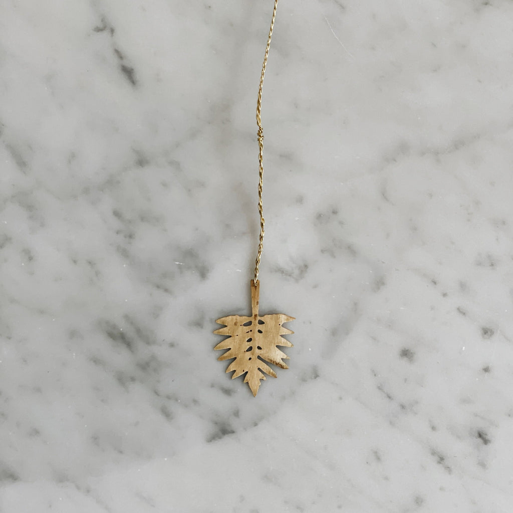 Wabi-Sabi Brass Leaf Ornaments