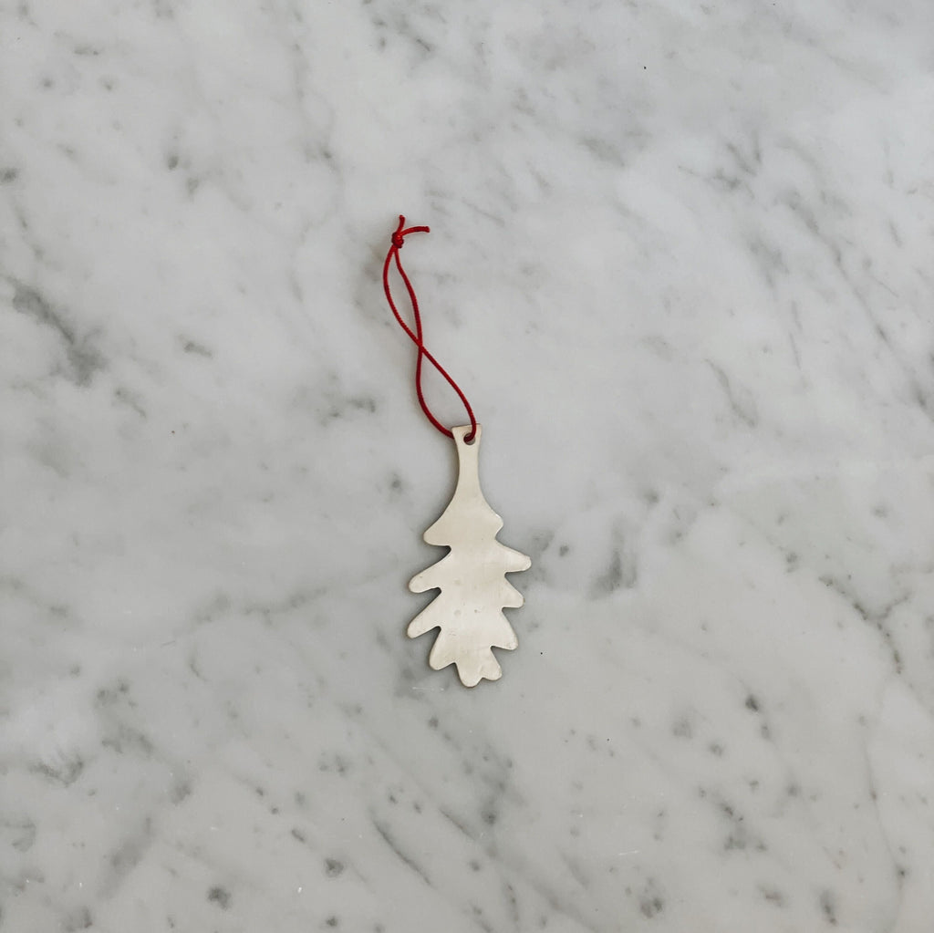 Silver Leaf Ornaments