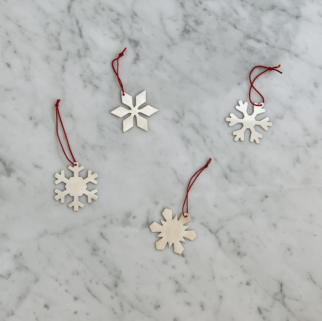 Silver Snowflake Ornaments