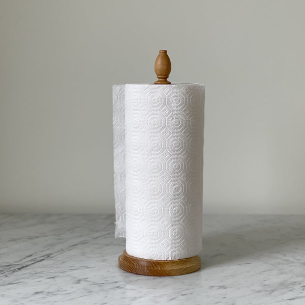 Marble And Wood Paper Towel Holder