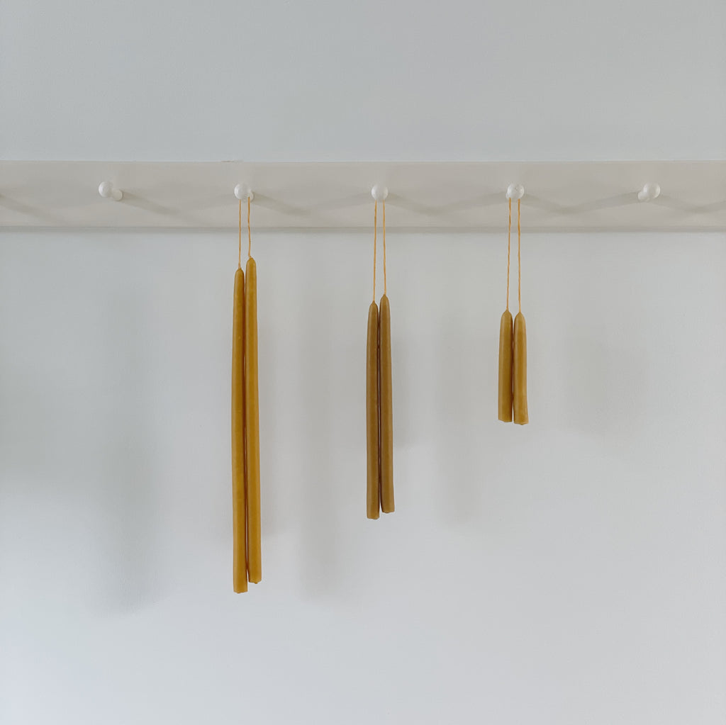 Natural Beeswax Tapers