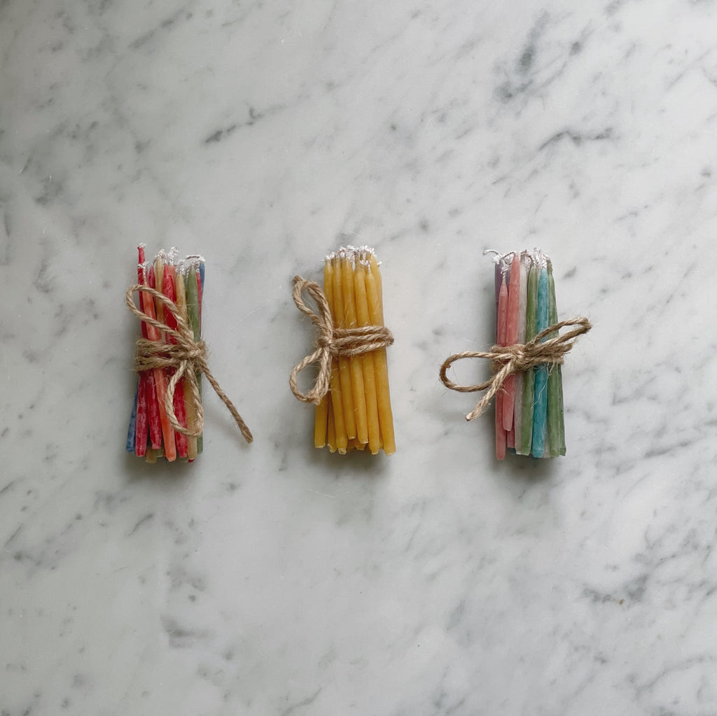 Beeswax Birthday Candles