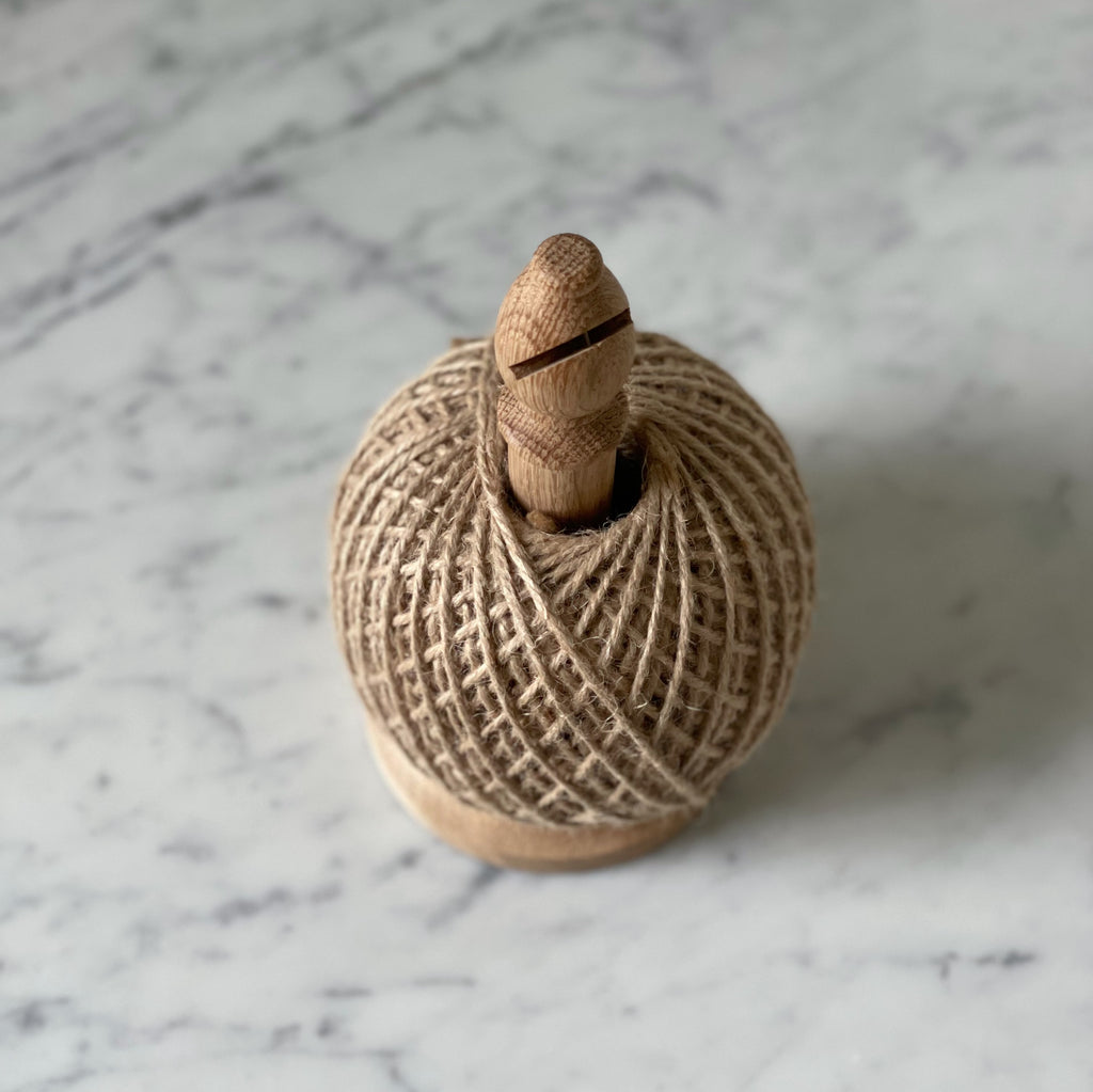 Oak Twine Stand with Jute Twine
