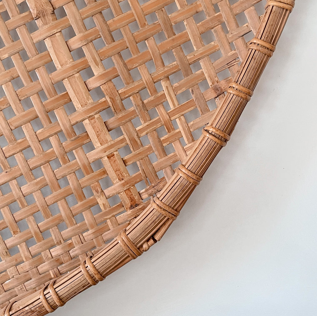 Vintage Bamboo Winnowing Basket