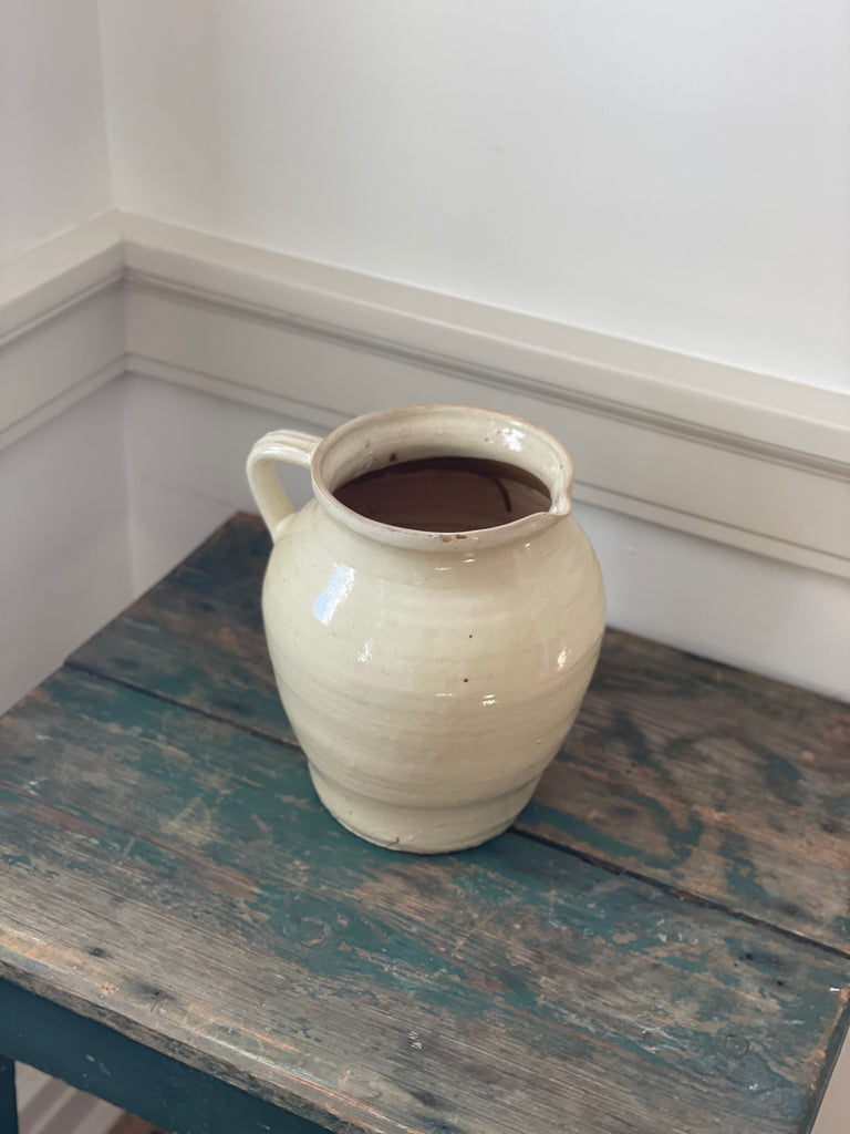 Glazed Cream Cottage Jug