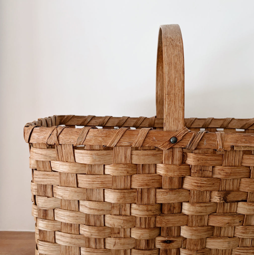 Vintage Grand Woven Basket