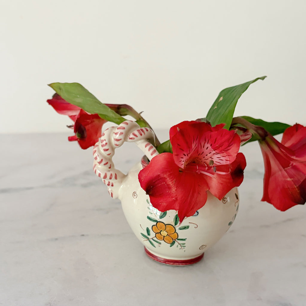 Petite Hand-Painted Italian Pitcher