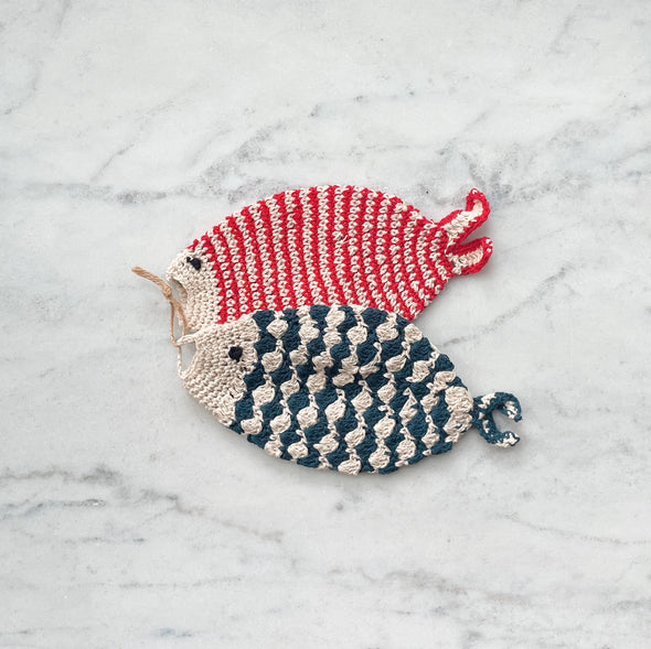 Little Fish Crocheted Dishcloth Set